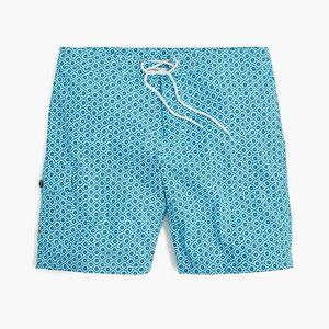J. Crew 9" Stretch Eco Board Short in Stars-and-Spurs Print